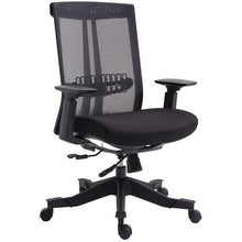 Load image into Gallery viewer, EM5225-BLK NEW Twyst Series Flexible Back with 3D Lumbar Support with Black Fabric Seat and Mesh Back