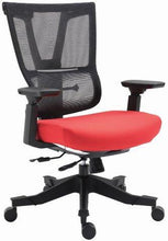Load image into Gallery viewer, EM5325-BLK NEW MOOV Series with Black Frame and with Back Angle Movement with 4D Arms Lumbar Support with Mesh Back and Black Fabric Molded Seat