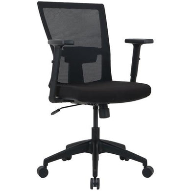 BU8002-BLK – Mesh Back Task Chair with Tilt Lock with Black Fabric Seat
