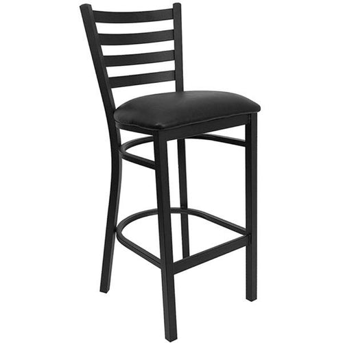 CI-825-B6 Cafe It – Cafe/Breakroom Black Ladder Back Stool