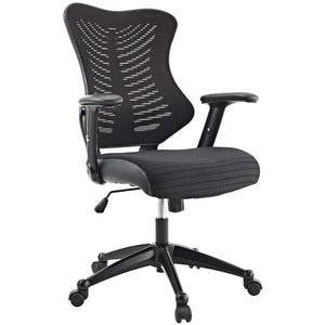 MI-6200-BLK Mesh Back Manager/Task Chair with Height Adjustable Arms