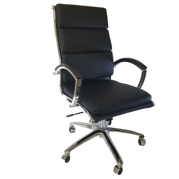 OFD6300 High Back Executive Faux Leather Chair with Chrome